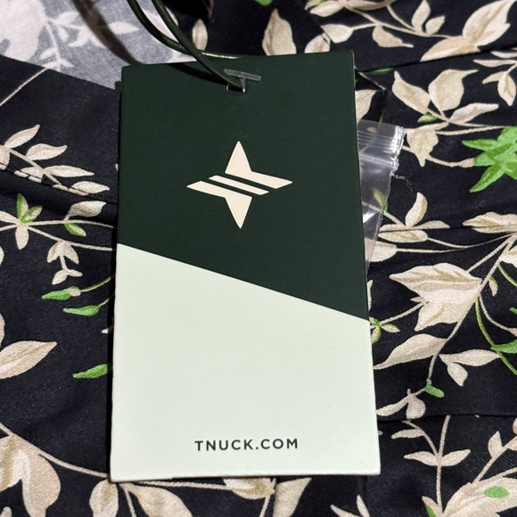 NWT Tuckernuck Women Verdant Iris ¾ Sleeve Mini Shirt Dress Sz M Black Cotton - Picture 8 of 16